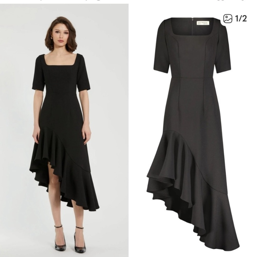NEW Mac Duggal Black Asymmetrical Dress 4
